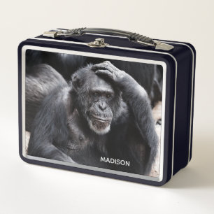 Lunch Box Nom personnalisé vieux chimpanzé