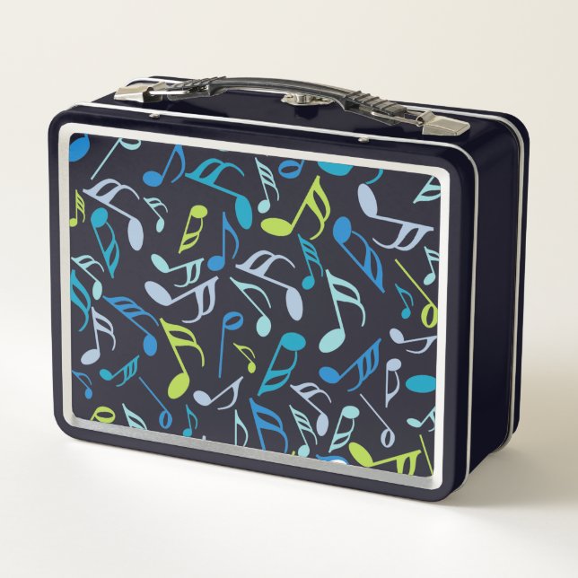 Lunch Box Notes de musique bleu (Dos)