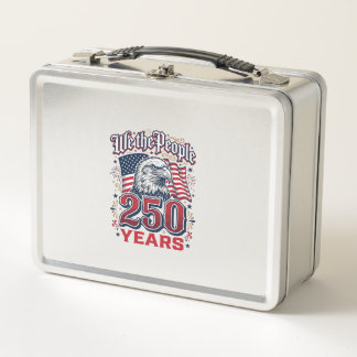 Lunch Box Nous Le Peuple 250 Ans Aigle Patriotique Vintage D