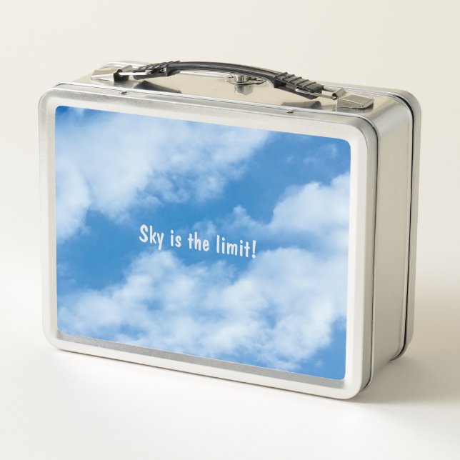 Lunch Box Nuages blancs Inspirationnels customisés sur ciel  (Dos)