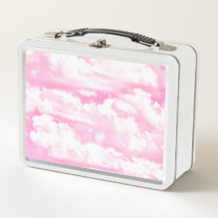 Lunch Box Nuages roses Décor prêt à customiser