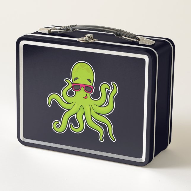 Lunch Box Octopus avec lunettes de soleil (Devant)