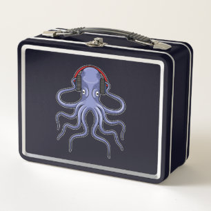 Lunch Box Octopus en musique avec casque