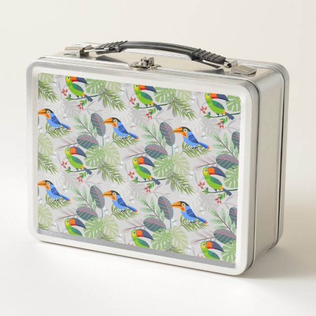 Lunch Box Oiseau Toucan mignon, Motif de tous les jours, Aqu (Devant)