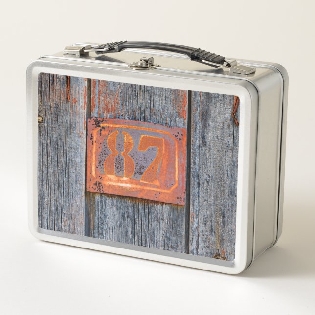 Lunch Box Old Grunge Rusty Metal House Numéro 87 Photo / (Devant)