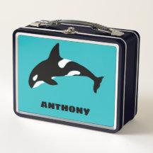 Orcas Tueur Baleines Turquoise Bleu Personnalisé