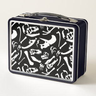 Lunch Box Os de dinosaure (noirs et blancs)