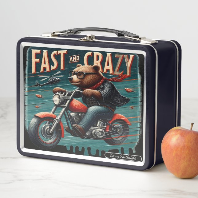 Lunch Box Ours à vélo (En situation)