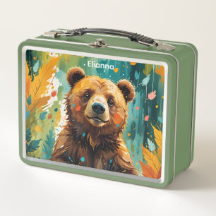 Lunch Box Ours avec Arrière - plan peint Enfants