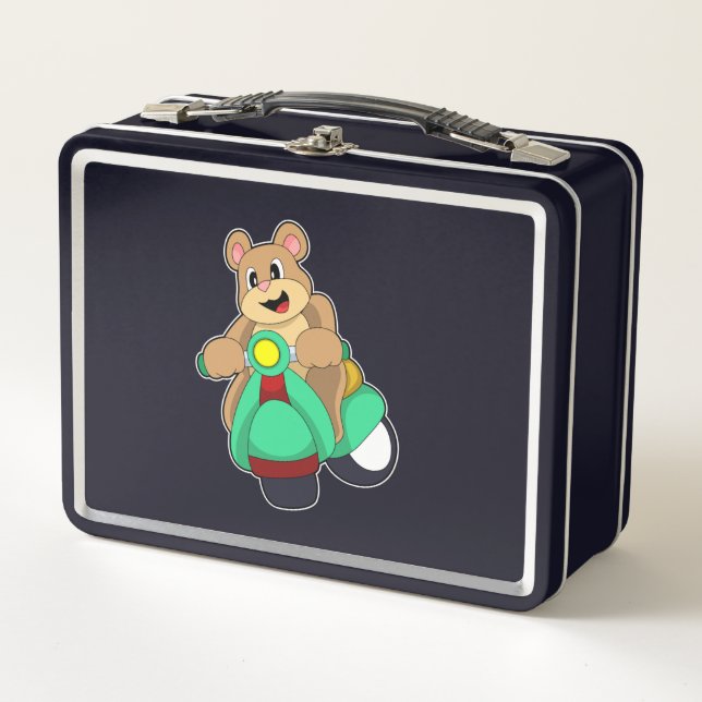 Lunch Box Ours comme Biker avec Scooter.PNG (Devant)