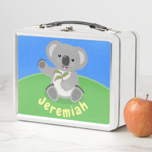 Lunch Box Ours de koala mignon avec dessin animé feuille