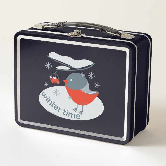 Lunch Box Ours d'hiver et baies de raies rouges (Devant)