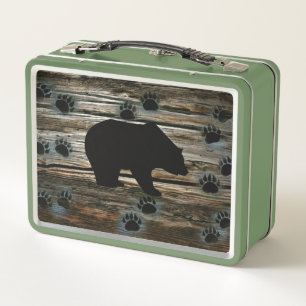 Lunch Box Ours Noir Ours Noir Pâtes Bois Rustique