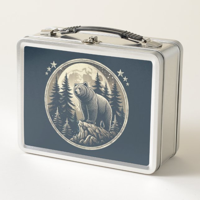 Lunch Box Ours sauvage classique/vintage (Devant)