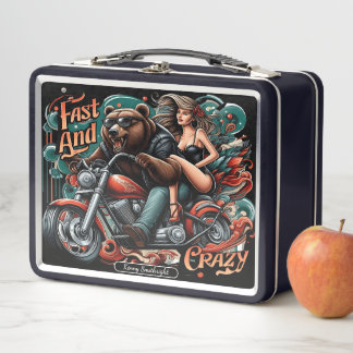 Lunch Box Ours sur un vélo avec Buddy
