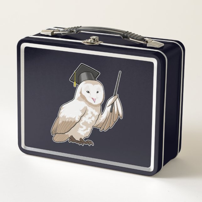 Lunch Box Owl as Teacher with Pointer (Devant)
