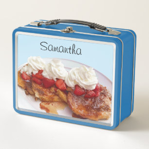 Lunch Box Pain Sucré Aux Fraises Et À La Crème