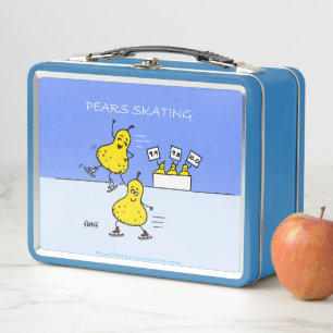 Lunch Box Paires mignonnes Figure Patinage Funny Pears Carto