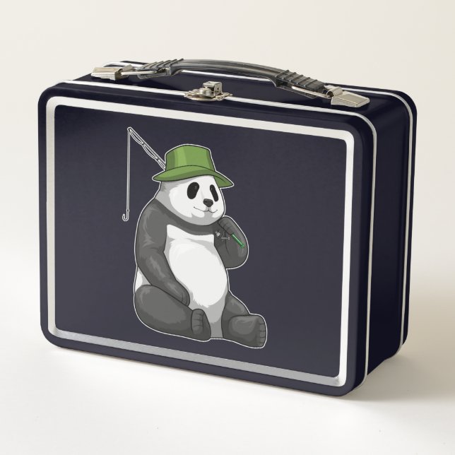 Lunch Box Panda à la pêche avec canne à pêche (Devant)
