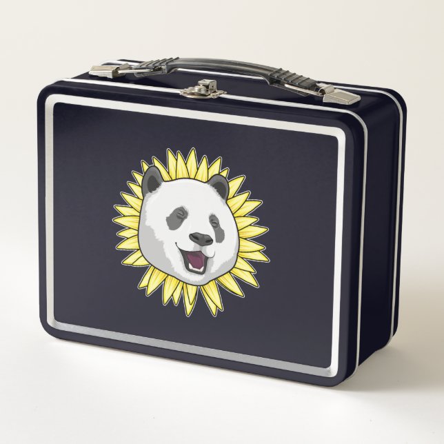 Lunch Box Panda avec tournesol (Devant)