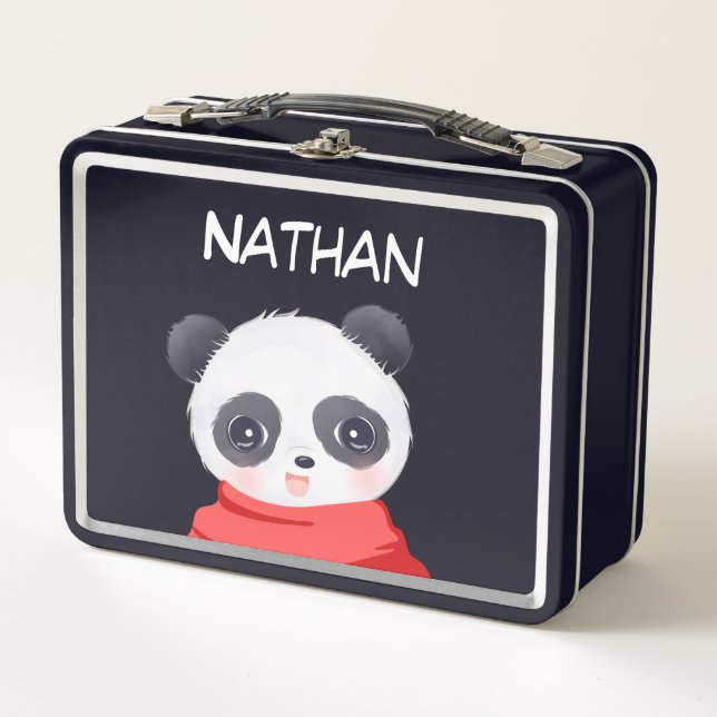 Lunch Box Panda Boy Boîte à lunch en métal (Devant)