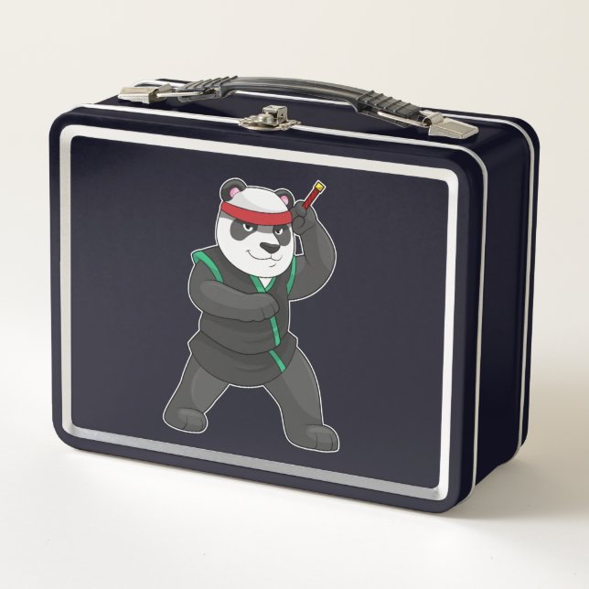 Lunch Box Panda comme Ninja en costume (Devant)