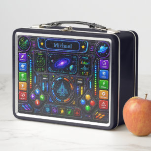 Lunch Box Panneau de commande de vaisseau spatial nom person