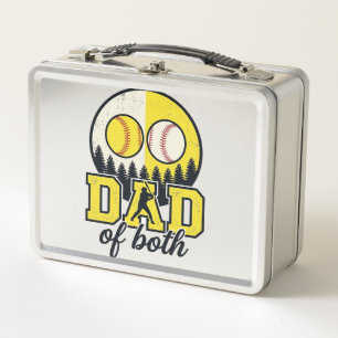 Lunch Box Papa Baseball Softball des Deux Conception Vectori
