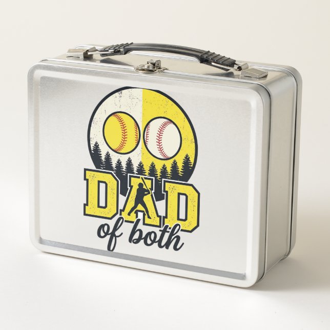 Lunch Box Papa Baseball Softball des Deux Conception Vectori (Devant)