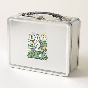 Lunch Box Papa des 2 Rex T-shirt de conception de père de di