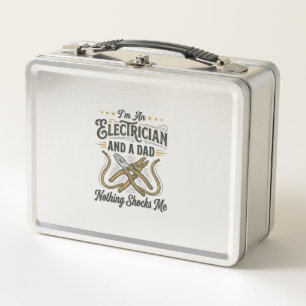 Lunch Box Papa électricien rien ne me choque chemise vintage