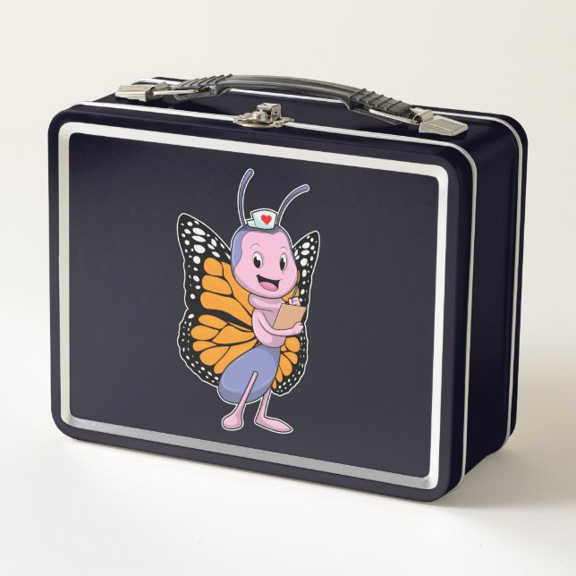 Lunch Box Papillon comme infirmière (Devant)