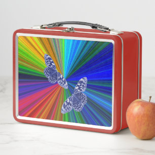 Lunch Box Papillons aux couleurs arc-en-ciel