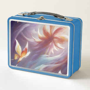 Lunch Box Papillons stylisés et fleurs
