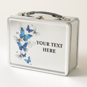 Lunch Box Papillons volants bleus Morpho