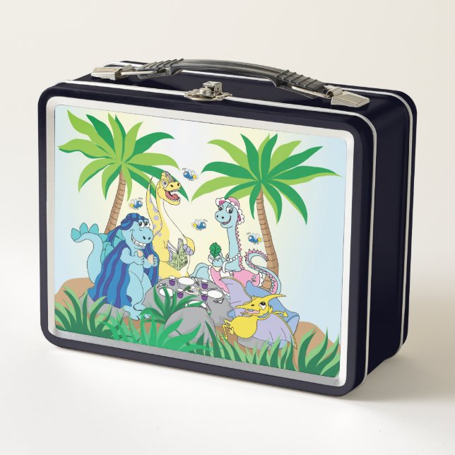 Lunch Box Pâque Dino Seder Noir (Devant)