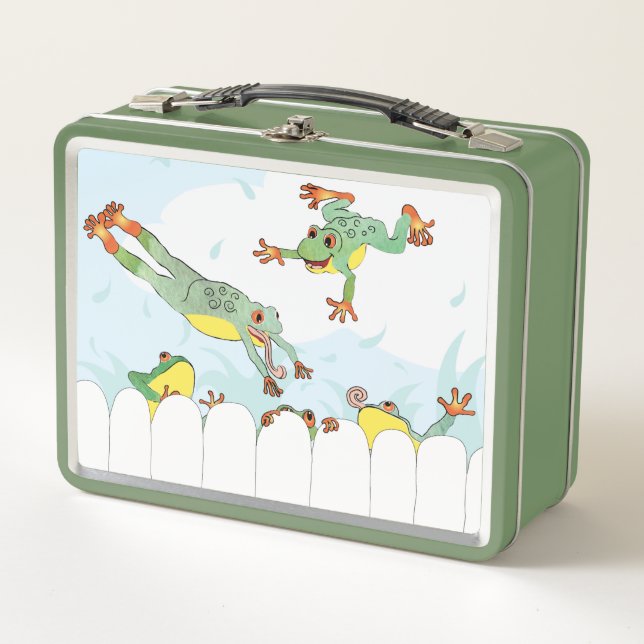 Lunch Box Pâques 5 grenouilles (Devant)