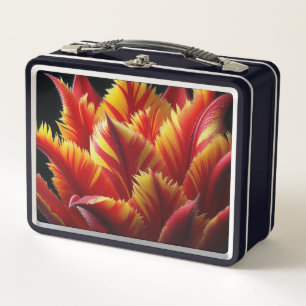 Lunch Box Parrot Tulip Floral Rouge et Jaune