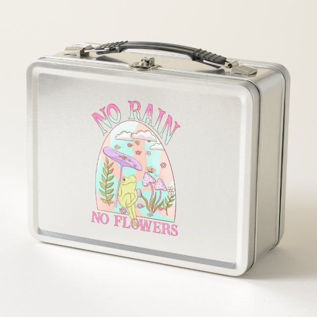 Lunch Box Pas de pluie, pas de fleurs - Floral et champignon (Devant)
