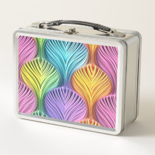 Lunch Box Pastel Colorful Abstract Design