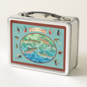 Lunch Box Pêche à la truite & Leurres anciens de truite Boît