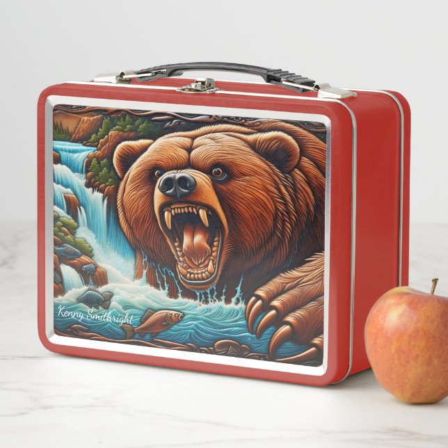 Lunch Box Pêche à l'ours féroce dans les eaux sauvages (En situation)
