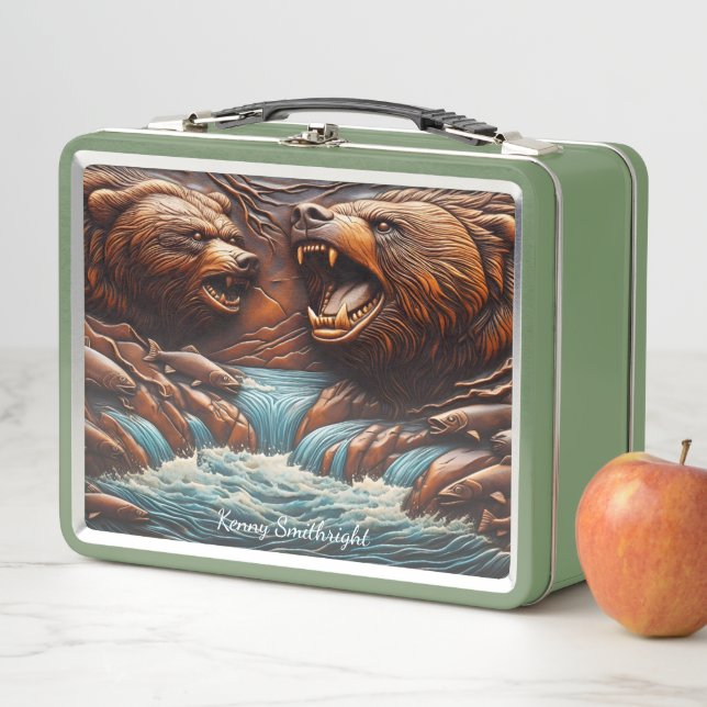 Lunch Box Pêche de l'ours dominant dans les courants sauvage (En situation)