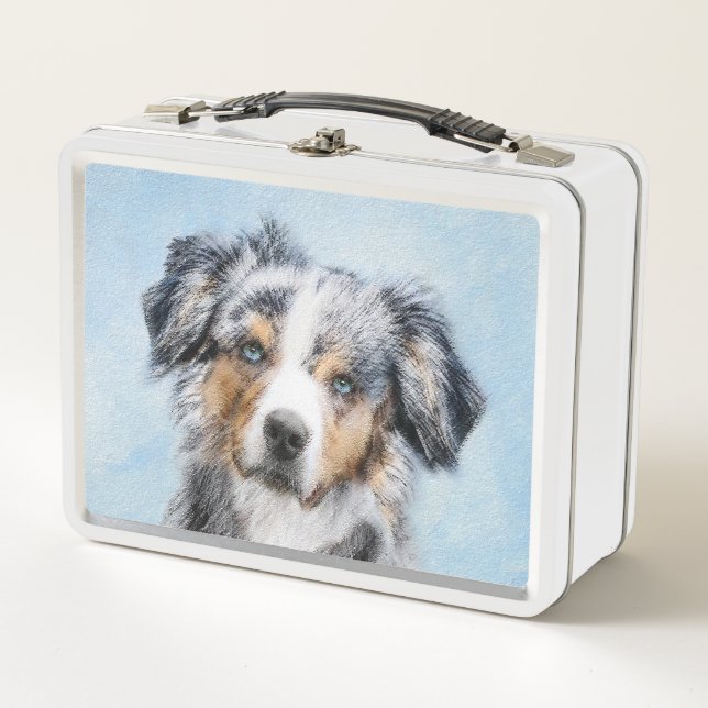 Lunch Box Peinture de berger américaine miniature - Chien Ar (Devant)