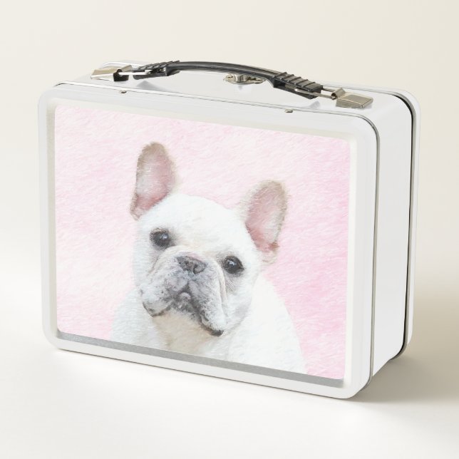 Lunch Box Peinture française de Bulldog (Crème/Blanc) (Dos)