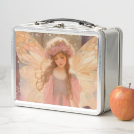 Lunch Box Peinture Imaginaire Fée Rose Cute
