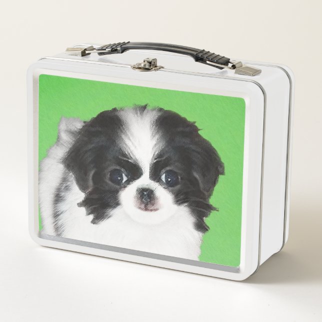 Lunch Box Peinture japonaise de chiot - Art original de chie (Devant)