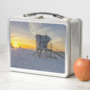 Lunch Box Pensacola Beach Lifeguard Station Sunrise Lunette