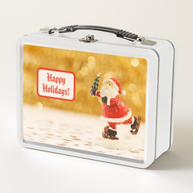 Lunch Box Père Noël de patinage agréable (Devant)