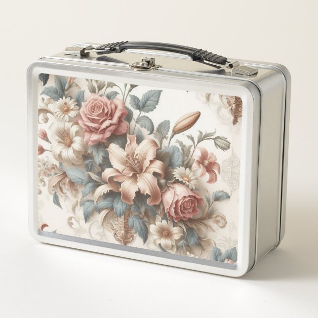 Lunch Box Perfection florale ancienne légère (Devant)